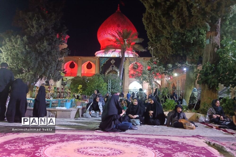 مراسم  عزاداری شام غریبان در حرم  مطهر علی بن حمزه(ع)