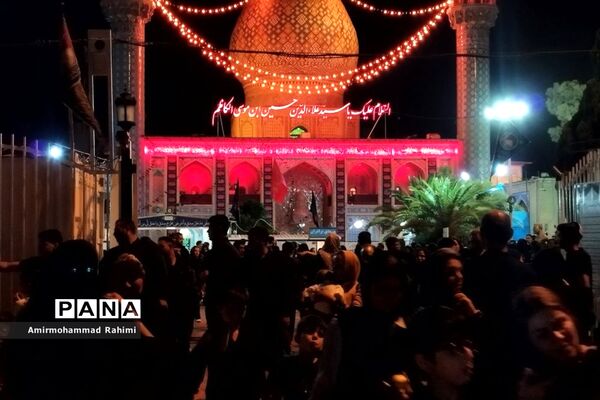 عزاداری شام غریبان در حرم مطهر سید‌علاءالدین حسین (ع)