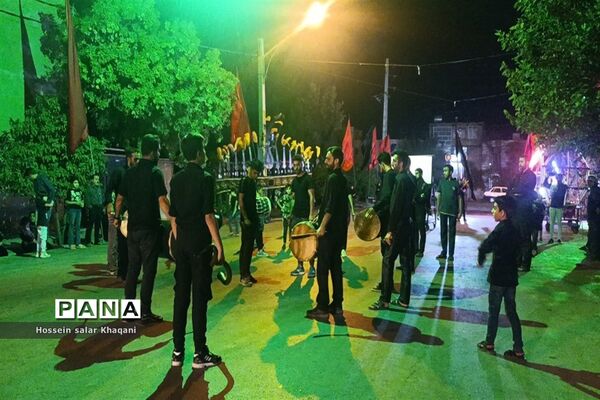 مراسم عزاداری شب شام غریبان در هیات محبین حضرت ابولفضل (ع) در شیراز