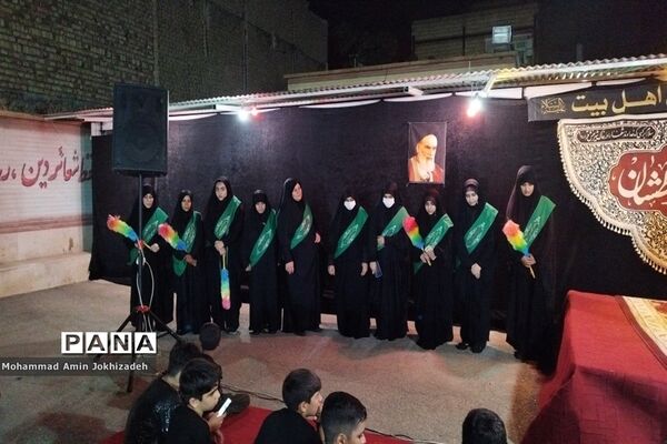 برگزاری مراسم عزاداری در دبیرستان شاهد‌ کوثر شهرستان رباط‌کریم