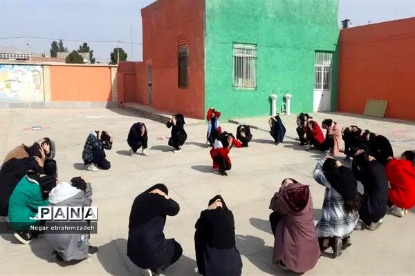 مانور پناه‌گیری و خروج اضطراری در شهرستان جاجرم