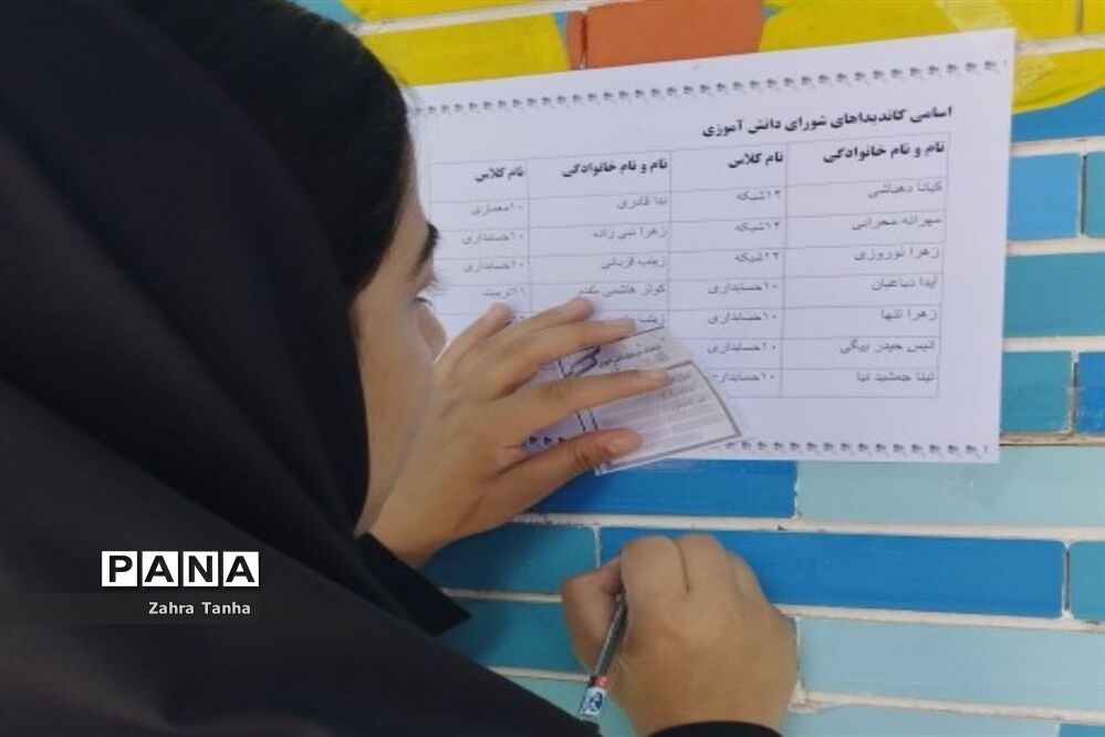 برگزاری انتخابات شورای دانش‌آموزی درهنرستان رازی