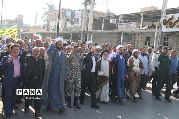 برگزاری راهپیمایی یوم الله 13 آبان در شهرستان بهبهان