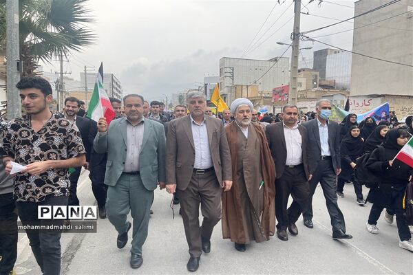راهپیمایی سیزده آبان در شهر ایلام
