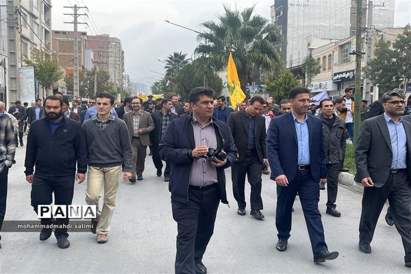 راهپیمایی سیزده آبان در شهر ایلام