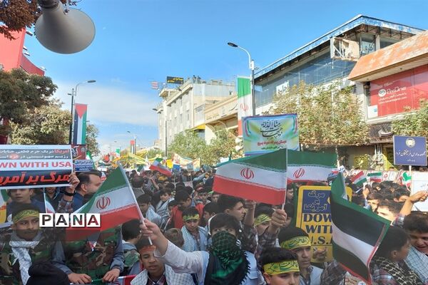 راهپیمایی روز 13آبان در زنجان