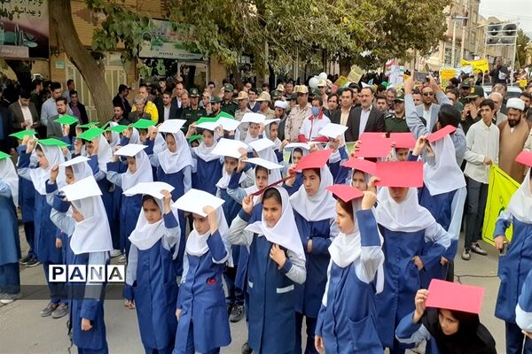 برگزاری مراسم راهپیمایی یوم‌ الله۱۳ آبان در شهرستان کلات