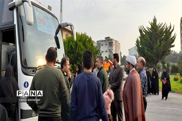 اعزام دانش‌آموزان شهرستان نور به دیار شهدا