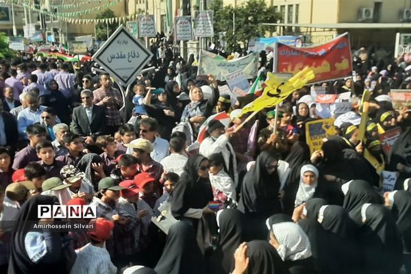 راهپیمایی روز سیزده آبان در جهرم