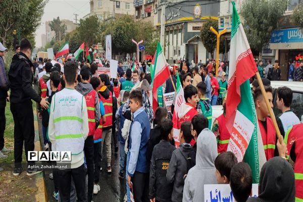راهپیمایی ۱۳ آبان در شهرستان رباط کریم و شهر جدید پرند