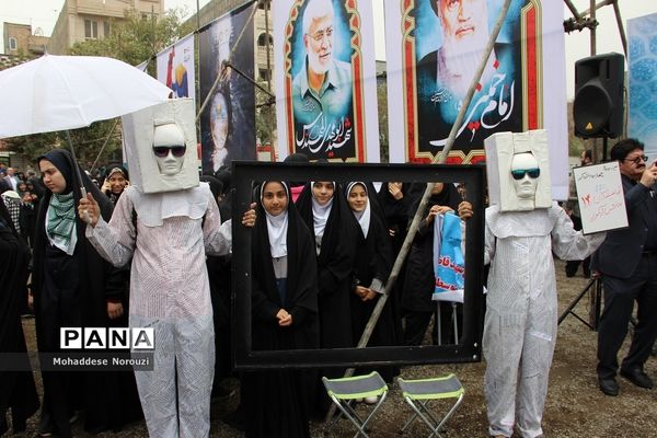 حضور باشکوه مردم شهرستان اسلامشهر در راهپیمایی یوم‌الله سیزدهم آبان