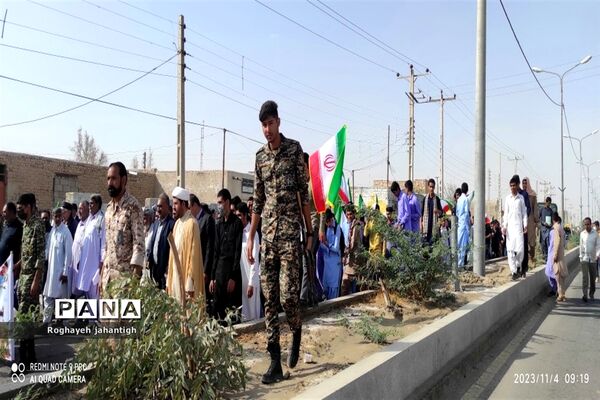 راهپیمایی۱۳ آبان در منطقه بنجار