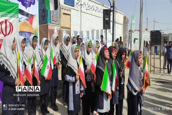 راهپیمایی۱۳ آبان در منطقه بنجار