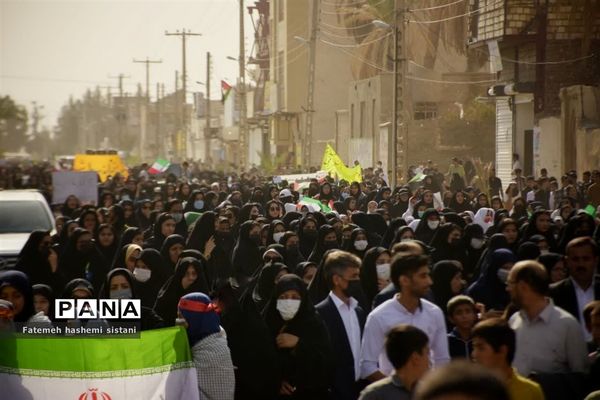 راهپیمایی سیزده آبان در زابل