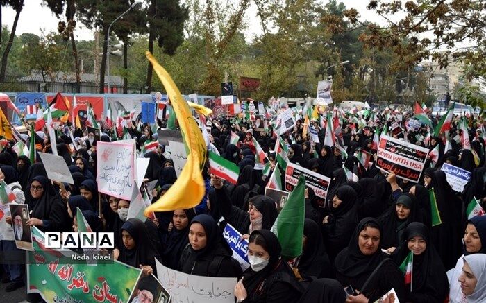 راهپیمایی ۱۳ آبان در مراغه برگزار شد