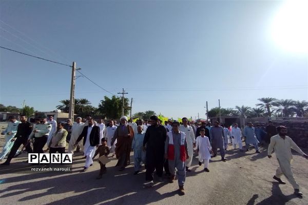 شکوه حضور مردم بزمان در راهپیمایی۱۳ آبان