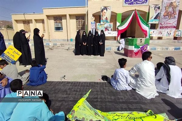 شکوه حضور مردم بزمان در راهپیمایی۱۳ آبان