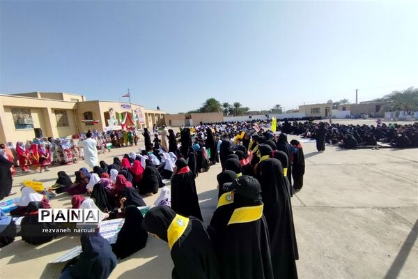 شکوه حضور مردم بزمان در راهپیمایی۱۳ آبان