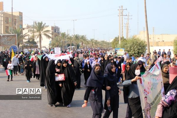 راهپیمایی روز 13 آبان در بوشهر