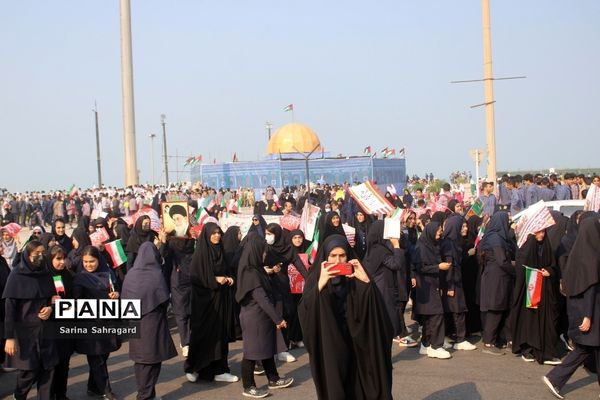 راهپیمایی روز 13 آبان در بوشهر