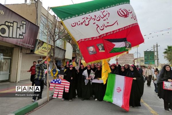 خروش طوفانی مردم قم در راهپیمایی روز ملی مبارزه با استکبار جهانی-1