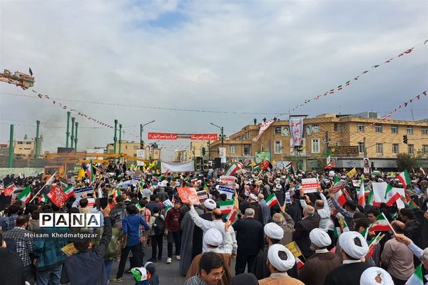 خروش طوفانی مردم قم در راهپیمایی روز ملی مبارزه با استکبار جهانی-1