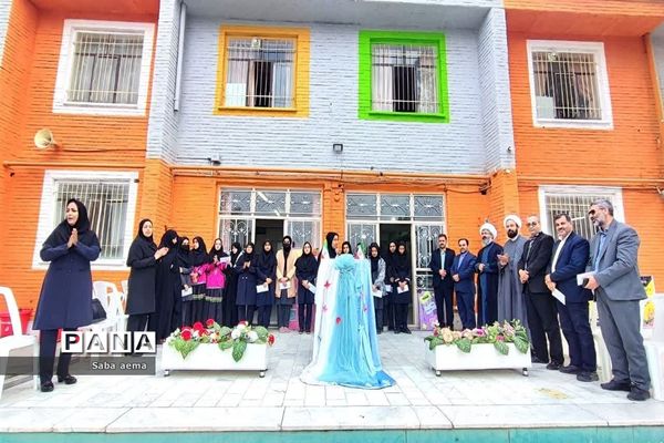 نواختن زنگ فرهنگ عمومی در دبیرستان شاهد مطهره کاشمر