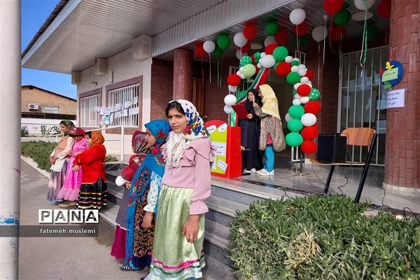 مراسم نمادین هفته ملی مازندران در دبستان سعادت گلوگاه