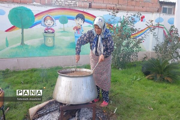 مراسم نمادین هفته ملی مازندران در دبستان سعادت گلوگاه
