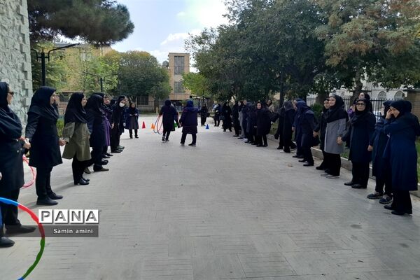 فعالیت‌های ورزشی بسیجیان فرهنگی رودهن  در آغاز کارگاه جهاد تبیین