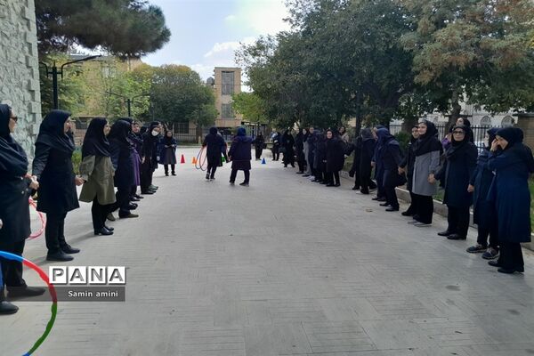 فعالیت‌های ورزشی بسیجیان فرهنگی رودهن  در آغاز کارگاه جهاد تبیین