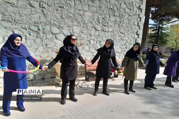 فعالیت‌های ورزشی بسیجیان فرهنگی رودهن  در آغاز کارگاه جهاد تبیین
