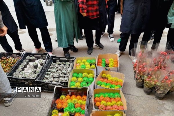 نمایشگاه گل و گیاه در مدرسه شهدای‌هسته‌ای قرچک