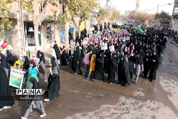 تجمع مردم شهرستان بام و صفی آباد در محکومیت جنایات رژیم صهیونیستی