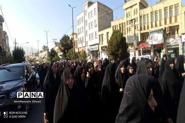راهپیمایی مردم جهرم در حمایت از کودکان مظلوم غزه