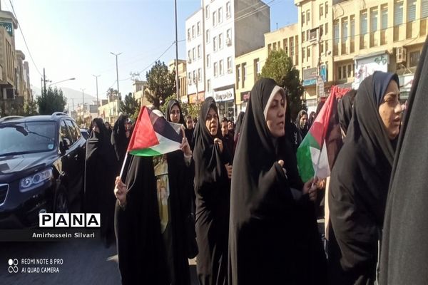 راهپیمایی مردم جهرم در حمایت از کودکان مظلوم غزه