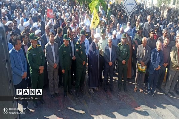 راهپیمایی مردم جهرم در حمایت از کودکان مظلوم غزه