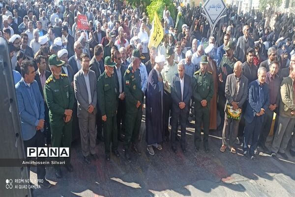 راهپیمایی مردم جهرم در حمایت از کودکان مظلوم غزه