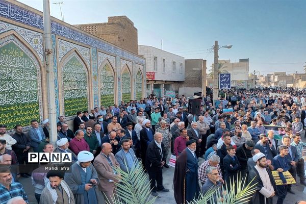 برگزاری راهپیمایی حمایت از مردم مظلوم غزه در بهبهان