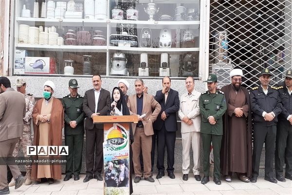 حمایت فرهنگیان و دانش‌آموزان شهرستان کلات از مردم‌ و دانش‌آموزان مظلوم غزه