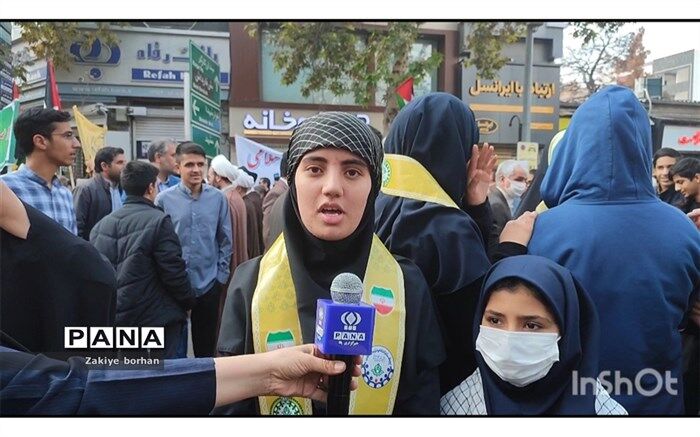 حمایت دانش آموزان بجنورد از کودکان غزه/ فیلم
