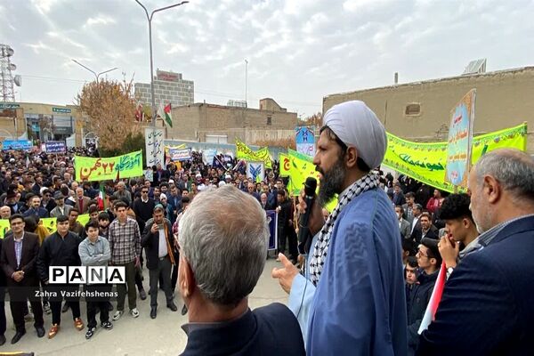 راهپیمایی مردم شهرستان شیروان در حمایت از مردم مظلوم فلسطین و محکومیت جنایت رژیم کودک کش اسرائیل