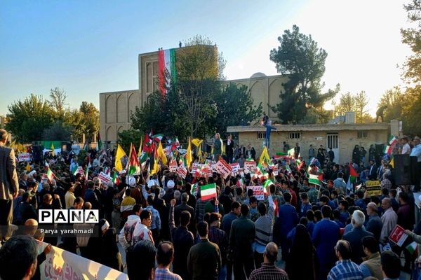 برگزاری تجمع و راهپیمایی حمایت از مردم غزه در شهرستان ورامین