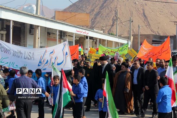 تجمع دانش‌آموزان آغاجاری در حمایت از کودکان مظلوم فلسطین