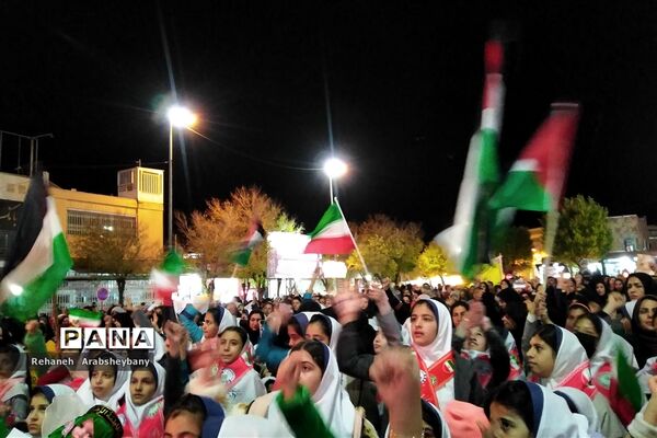 مراسم تجمع و راهپیمایی  از کودکان مظلوم فلسطین در آباده