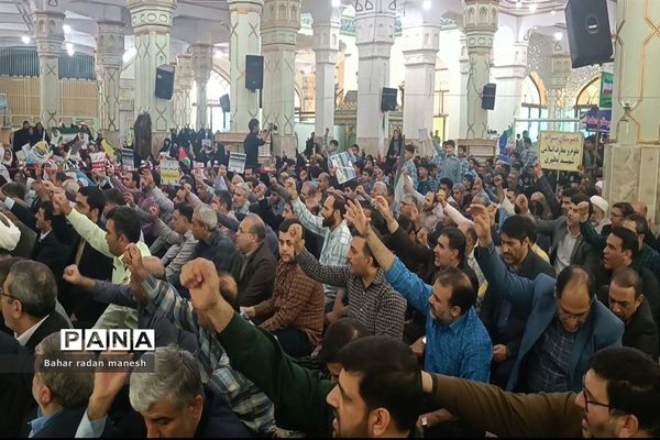 تجمع دانش‌آموزان دزفولی در حمایت از کودکان مظلوم فلسطین