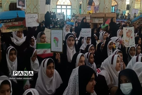 تجمع دانش‌آموزان دزفولی در حمایت از کودکان مظلوم فلسطین