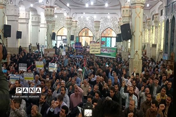 تجمع دانش‌آموزان دزفولی در حمایت از کودکان مظلوم فلسطین