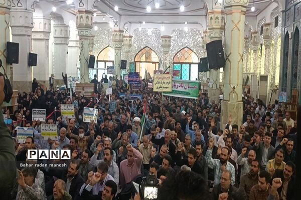 تجمع دانش‌آموزان دزفولی در حمایت از کودکان مظلوم فلسطین