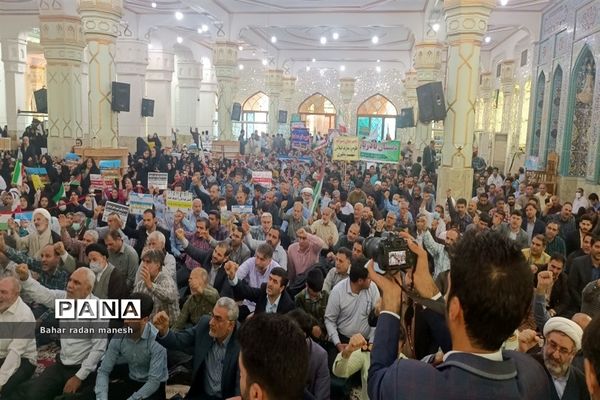 تجمع دانش‌آموزان دزفولی در حمایت از کودکان مظلوم فلسطین